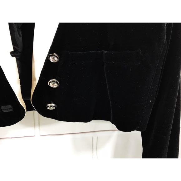 VTG RARE Gianni Versace Cropped Velvet Jacket - Picture 4 of 7